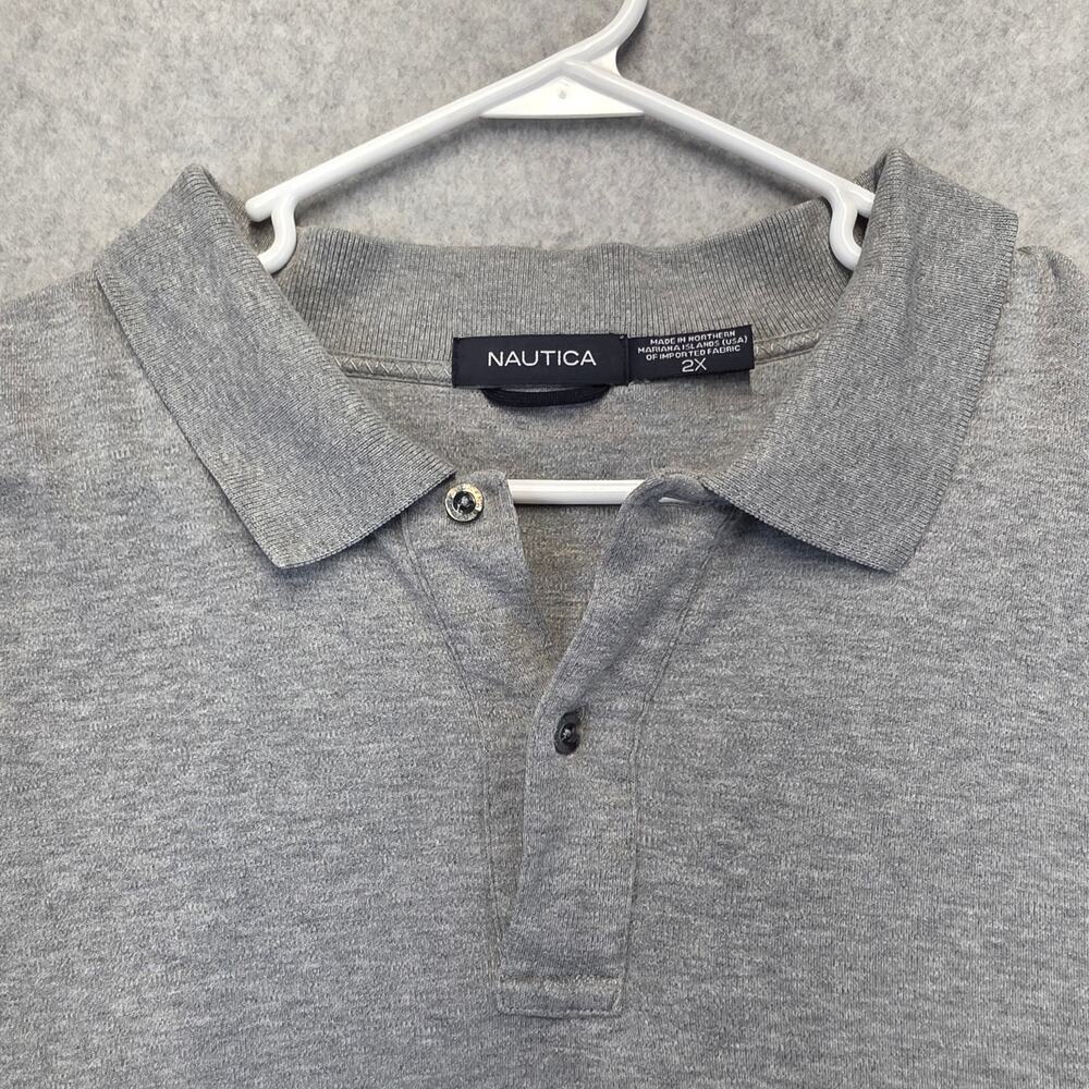 Nautica Men's Gray Polo Shirt Size 2X